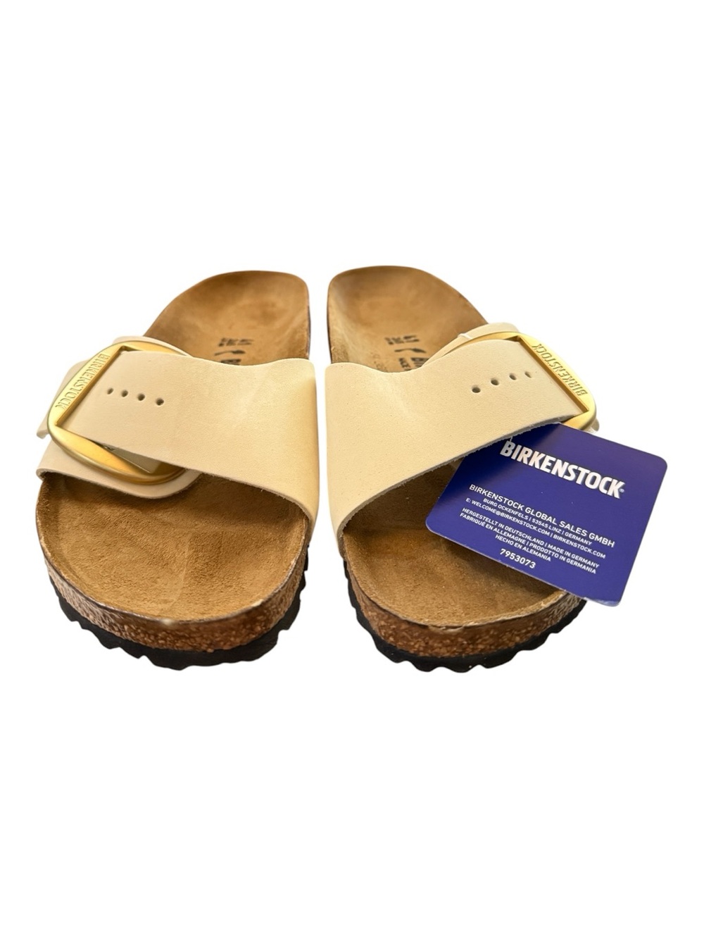 Birkenstock Madrid Big Buckle Ecru Nubuck Leather EU 41 Women’s 10 NIB